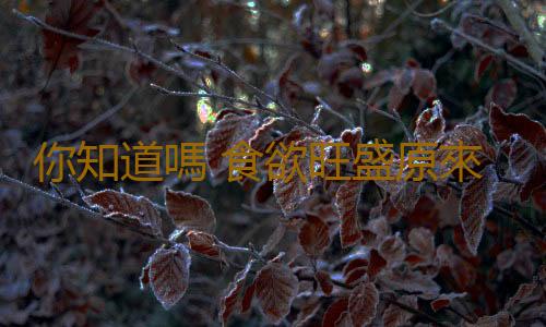 你知道嗎 食欲旺盛原來也可能是疾病